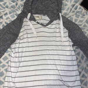 Grey and white light hoodie